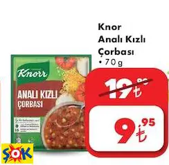KNORR ÇORBA ANALI KIZLI ÇORBASI KNORR ÇORBA ANALI KIZLI ÇORBASI